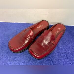 Red Leather Villager Ross Liz Claiborne Loafer Slip-On Shoes Women’s Size 6M 6 M